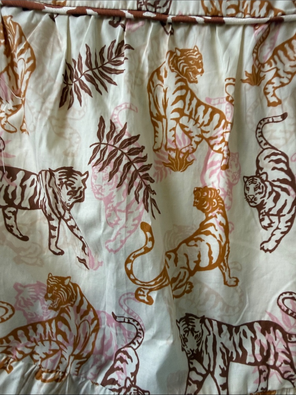 Umgee Printed Tiger dress in Cream, Brown, Pink - Picture 3 of 3